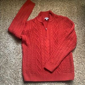 Beautiful red cable knit sweater
